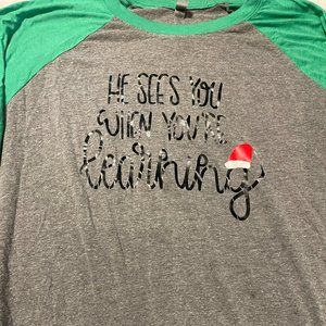 He Sees You When You Are Learning Baseball Tee